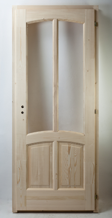 Belt�ri ajt� 4 kazett�s, 2�ves, �vegezhet�, natur borovi feny� UTH tokkal 100x210x12